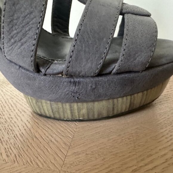 Jil Sander Sandal Pumps, Grey, Suede, Strappy, Stilleto, Size 36.5 - Picture 11 of 15